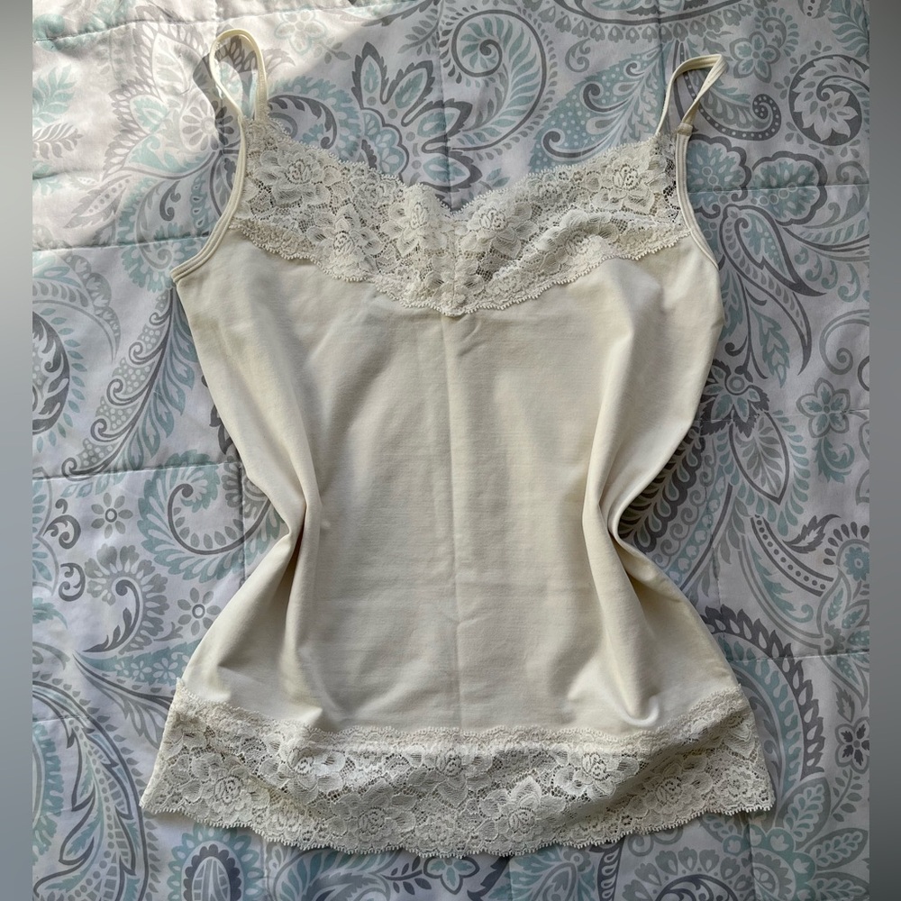 Anne Klein Vintage Lace Cami Top Size Medium